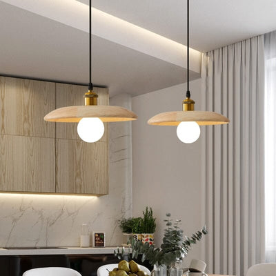 Elvarra Oak Wood Pendant Light With Warm Glow Aesthetic - OpalDwell
