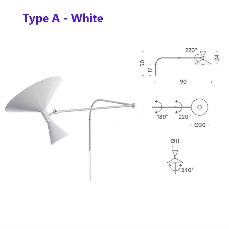 NovaSwing Wall Lamp Plug In Swing Arm for Bedroom Decor - OpalDwell