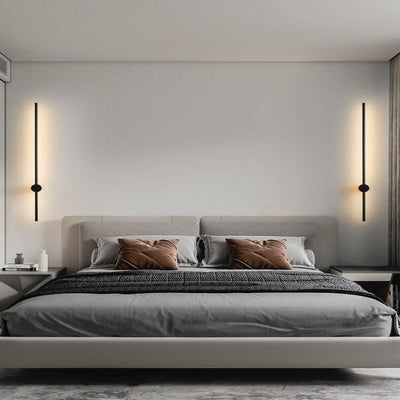 Aurelo Minimal Wall Light In Gold And Black LED For Modern Interiors OpalDwell
