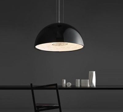 Solara Ember Dining Room Mid-Century Pendant Light With Dimmable LED Glow OpalDwell