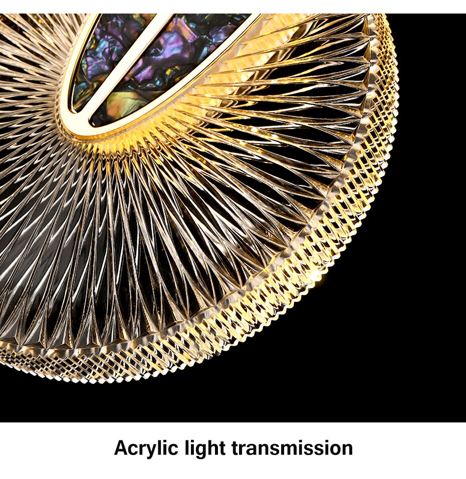 Aurelia Gold LED Crystal Round Pendant Hanging Light - OpalDwell