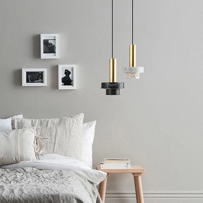Rowen Pendant Light in Natural Marble - OpalDwell