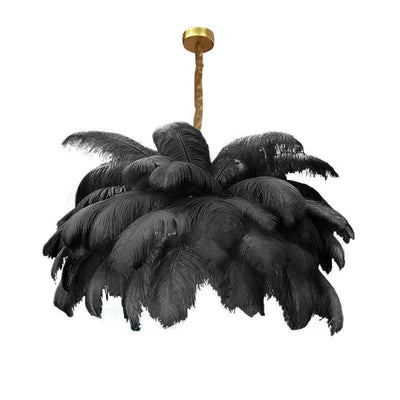 AstraFeather Pendant Chandelier Handcrafted Modern Light OpalDwell