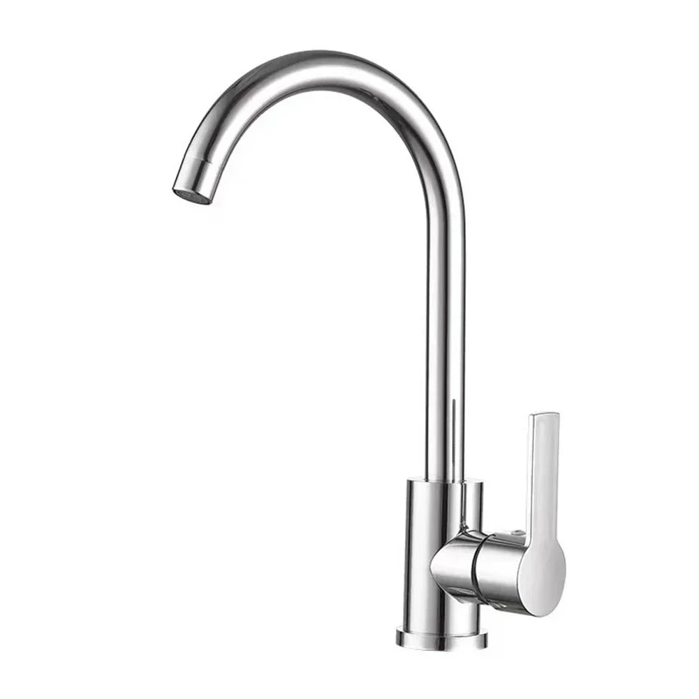 LumaFlow Chrome Single-Handle Kitchen Mixer Tap Fixture - OpalDwell