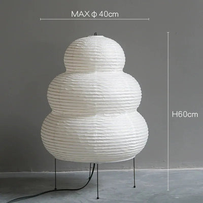 Hinori | Wabi-Sabi Tripod Floor Lamp OpalDwell