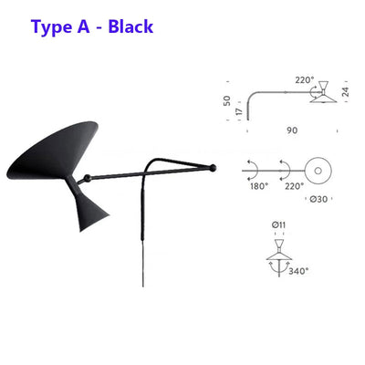 NovaSwing Wall Lamp Plug In Swing Arm for Bedroom Decor - OpalDwell