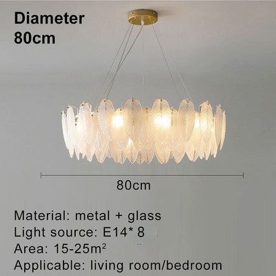 Plumed Chandelier OpalDwell