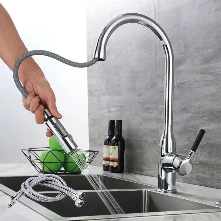 FlowNova Kitchen Mixer Tap with Pull-Out Hand Shower - OpalDwell