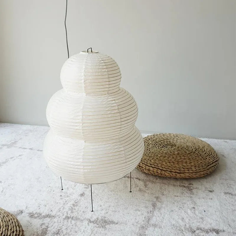 Hikari Rice Paper Desk Lamp With Triple-Mode Dimmer - OpalDwell