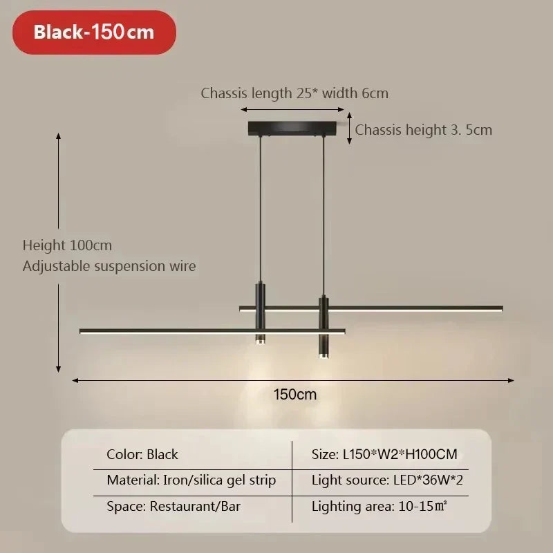 Aurelle Nordic Slim LED Pendant Light for Dining Rooms - OpalDwell