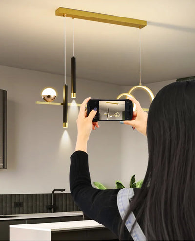 NovaLume Minimalist LED Pendant Lights with Remote Control - OpalDwell