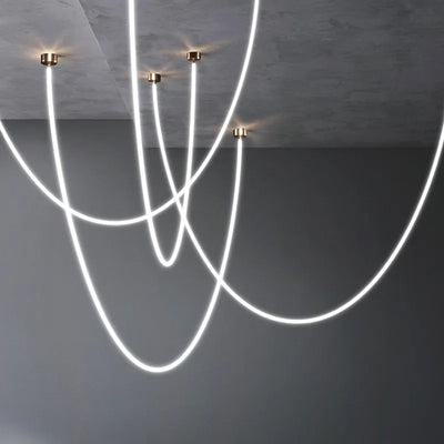 Lyra Dome LED Postmodern Gold Chrome Elegant Ceiling Light - OpalDwell