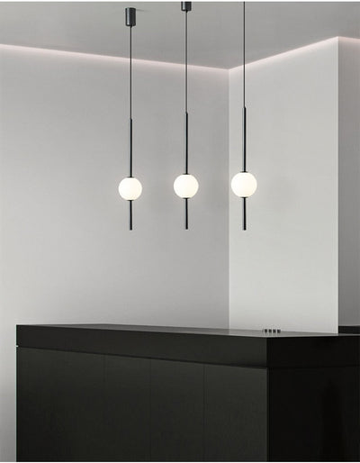 OrionGlow Glass Orb Pendant Lights For Modern Dining Rooms And Bedrooms - OpalDwell