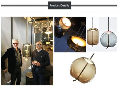 Aurum Glass Design Pendant Light Modern Suspension - OpalDwell