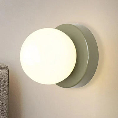 LumoVela Slim Glass Orb Wall Light Nordic LED Sconce - OpalDwell