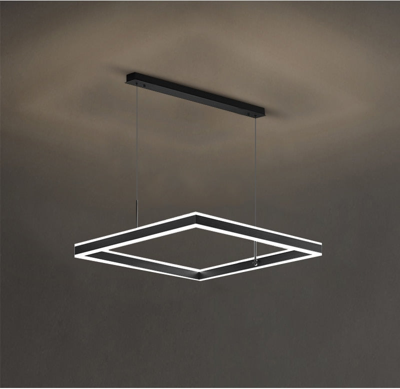 AstraLuxe Modern Square LED Chandelier for Living Room - OpalDwell