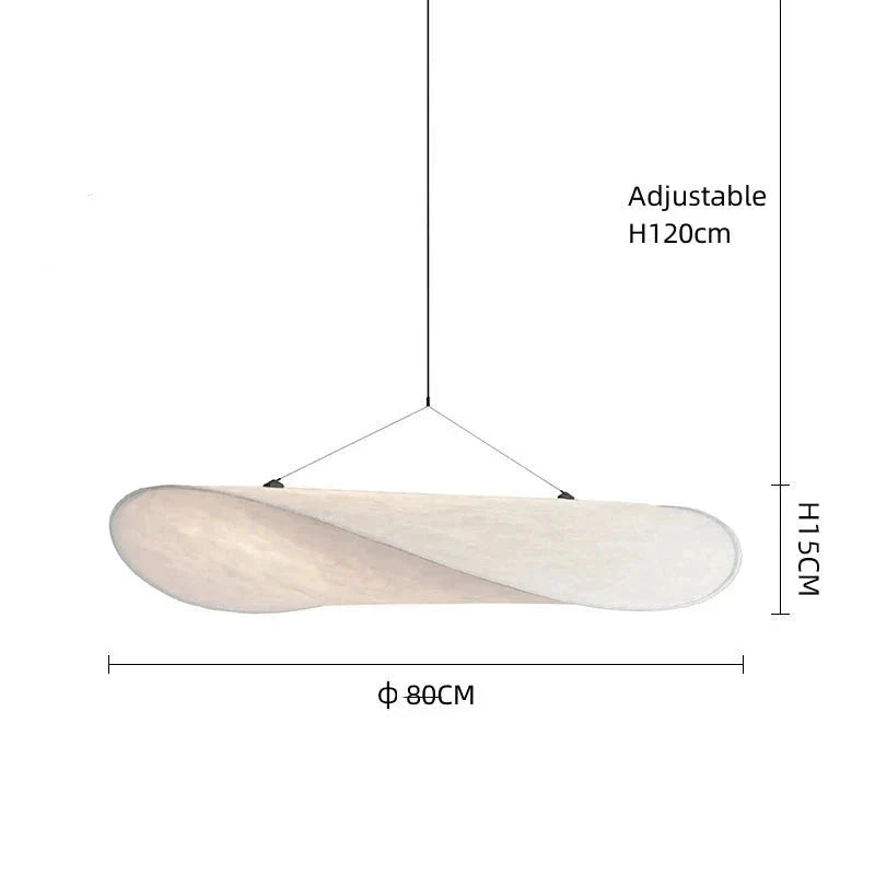 LumaWeave Potato Chip Pattern LED Pendant Light For Living Room OpalDwell