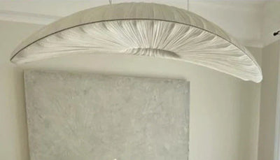 Aurelia Sailing Fabric Chandelier White LED Pendant Light OpalDwell