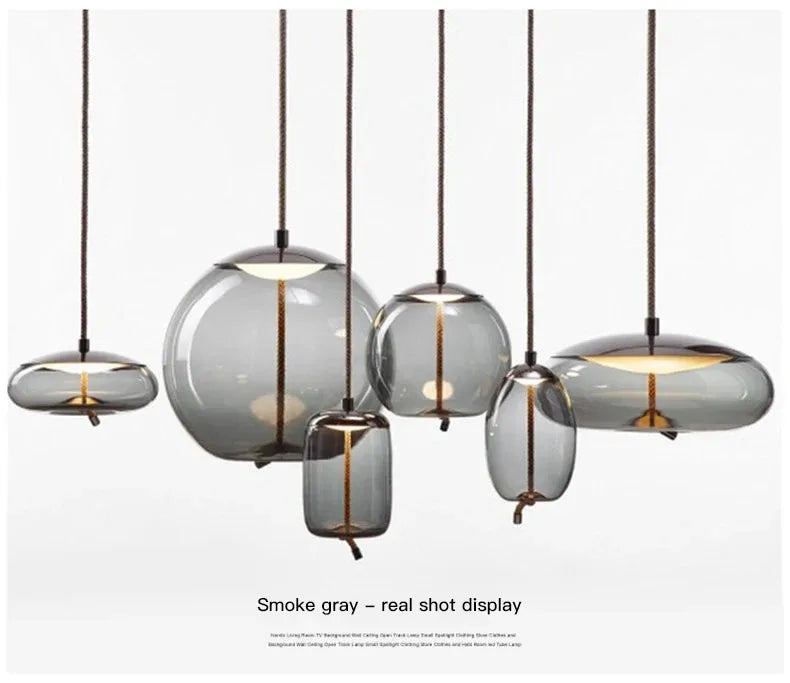 Aurum Glass Design Pendant Light Modern Suspension - OpalDwell