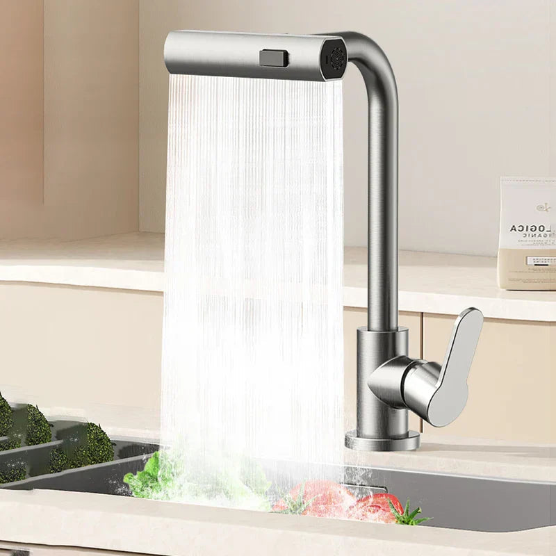 AeroCascade Swivel Kitchen Faucet With Waterfall Flow OpalDwell