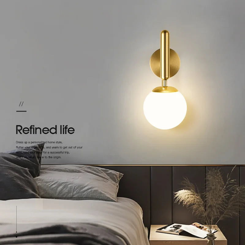 AuraNova Wall Sconce Modern Energy Saving Bedroom Lamp - OpalDwell