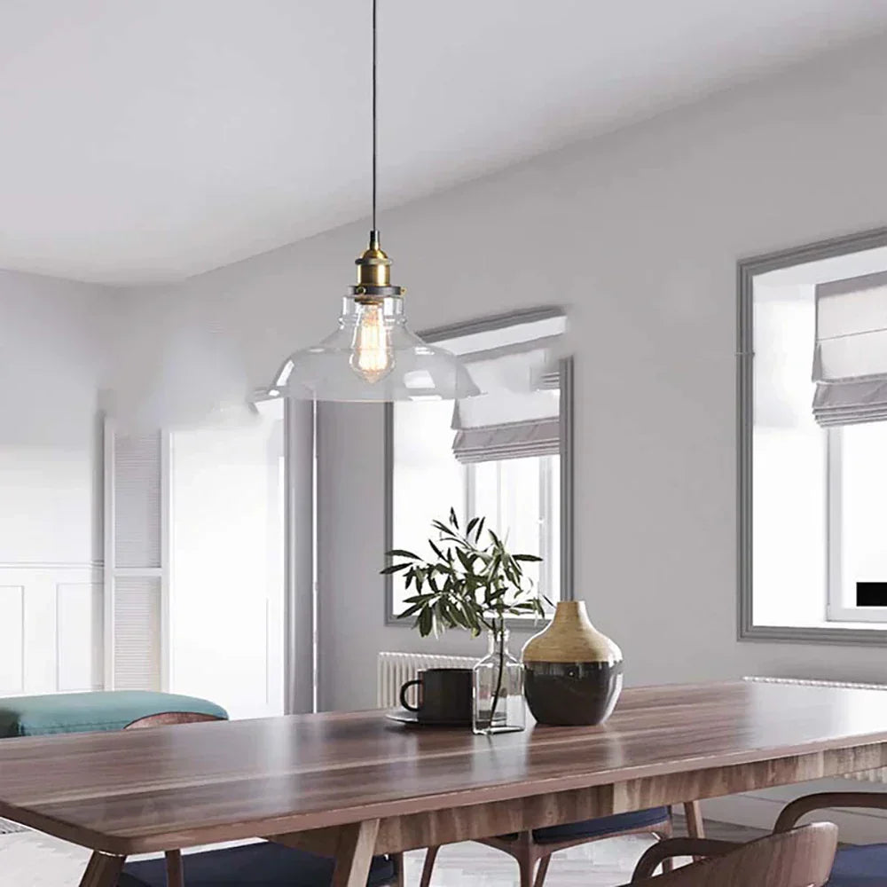 NovaGlass Pendant Light Retro Hanging Fixture for Homes OpalDwell
