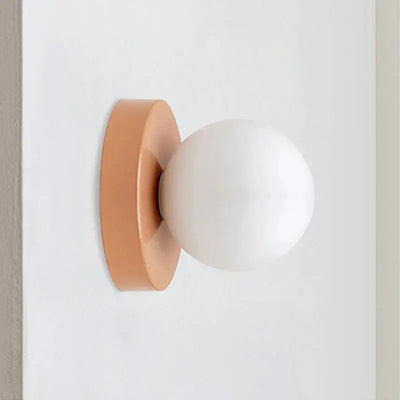LumoVela Slim Glass Orb Wall Light Nordic LED Sconce - OpalDwell