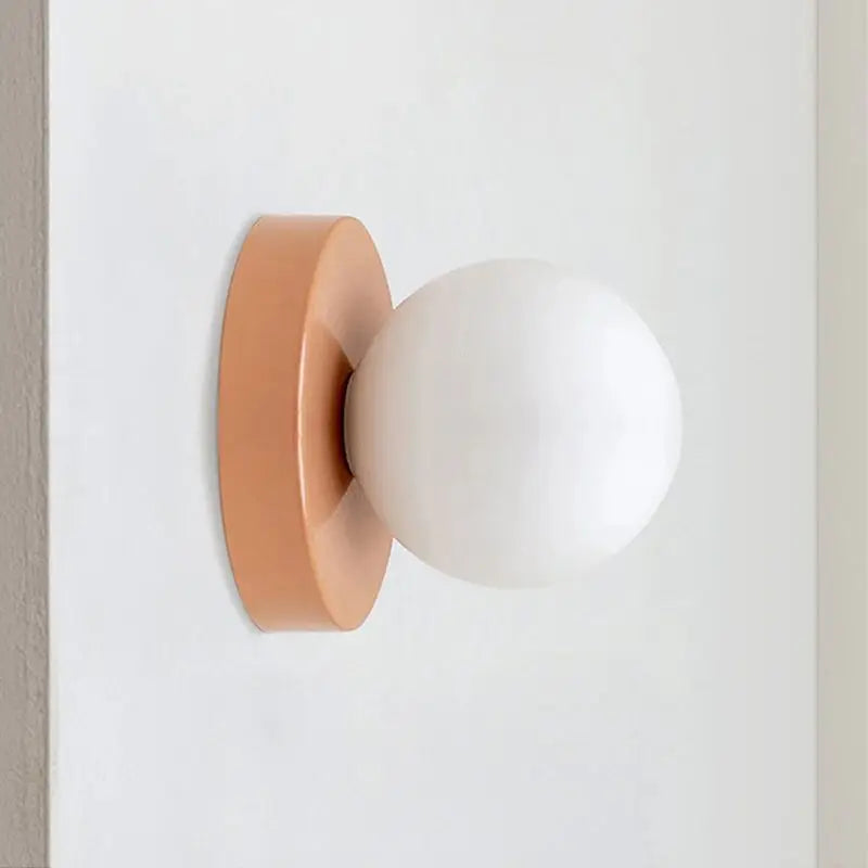 LumoVela Slim Glass Orb Wall Light Nordic LED Sconce - OpalDwell