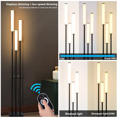 Solare Candlestick LED Floor Lamp OpalDwell