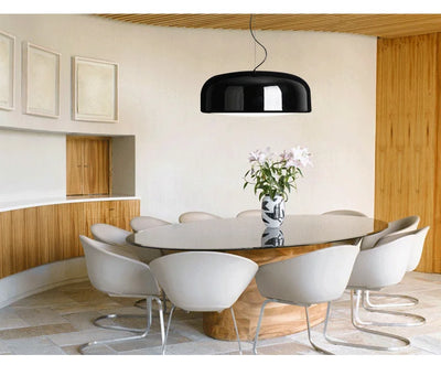FjordLume Nordic Round Pendant Light Metal and Acrylic - OpalDwell