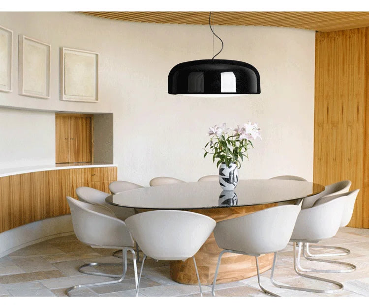 FjordLume Nordic Round Pendant Light Metal and Acrylic - OpalDwell