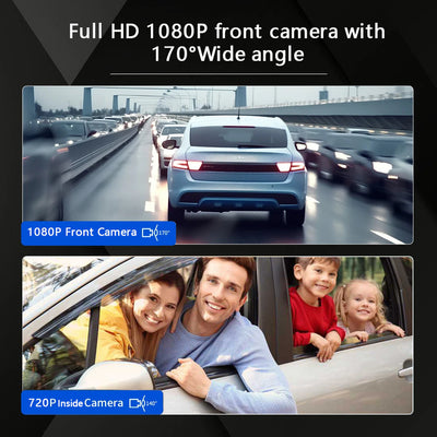 NovaSight DuoCam 1080P Dash Cam Front Interior View OpalDwell