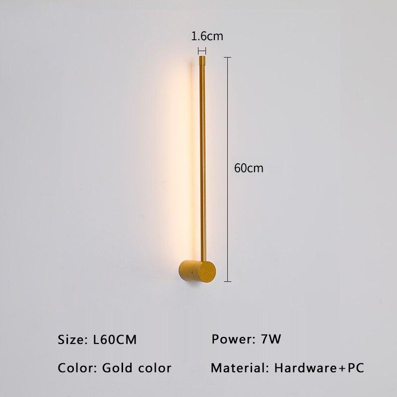 Aurelo Minimal Wall Light In Gold And Black LED For Modern Interiors OpalDwell