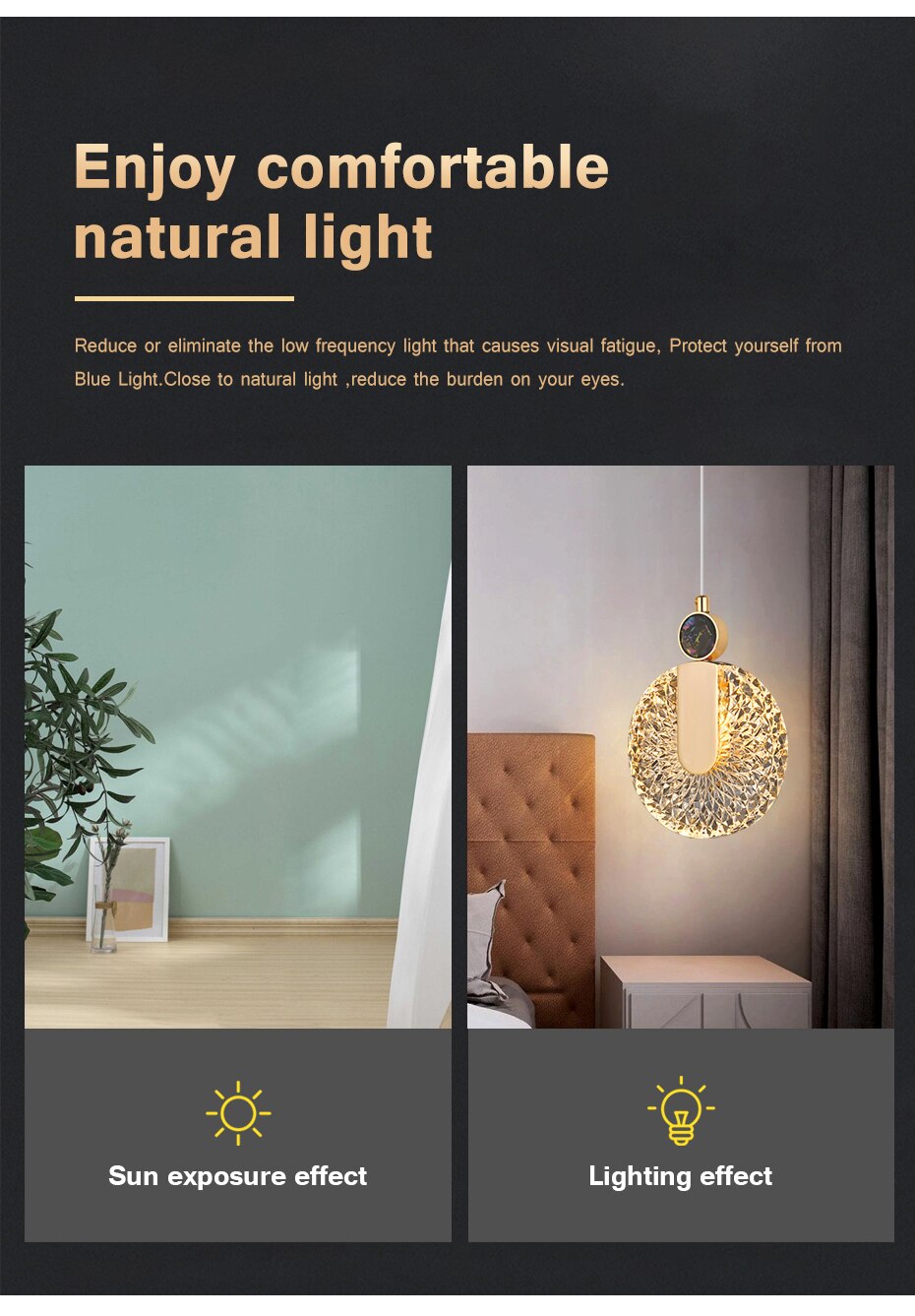 Aurelia Gold LED Crystal Round Pendant Hanging Light - OpalDwell