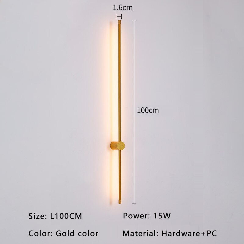 Aurelo Minimal Wall Light In Gold And Black LED For Modern Interiors OpalDwell