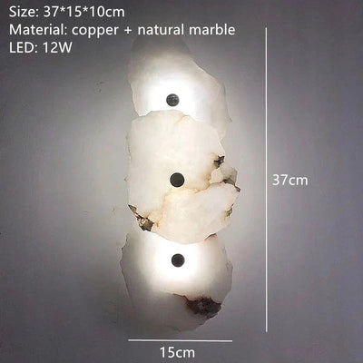 Aurora Marble LED Wall Sconce With Copper Accents Elegant - OpalDwell