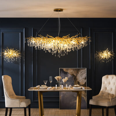 Luminelle Gold Branch Crystal LED Chandelier | OpalDwell - OpalDwell