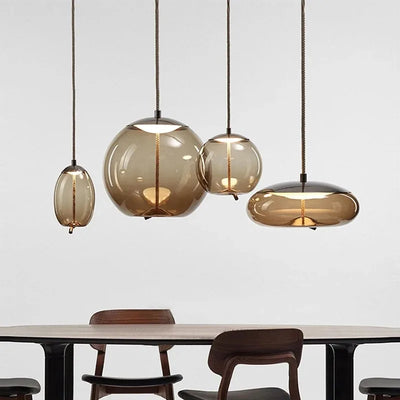 Aurum Glass Design Pendant Light Modern Suspension - OpalDwell