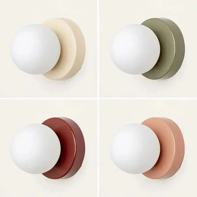 LumoVela Slim Glass Orb Wall Light Nordic LED Sconce - OpalDwell