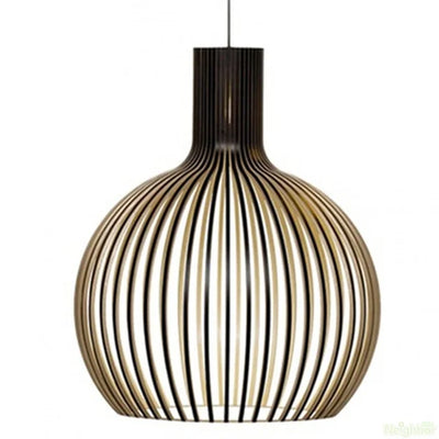 Nordhaven Wood Cage Pendant Light With Adjustable Cord - OpalDwell