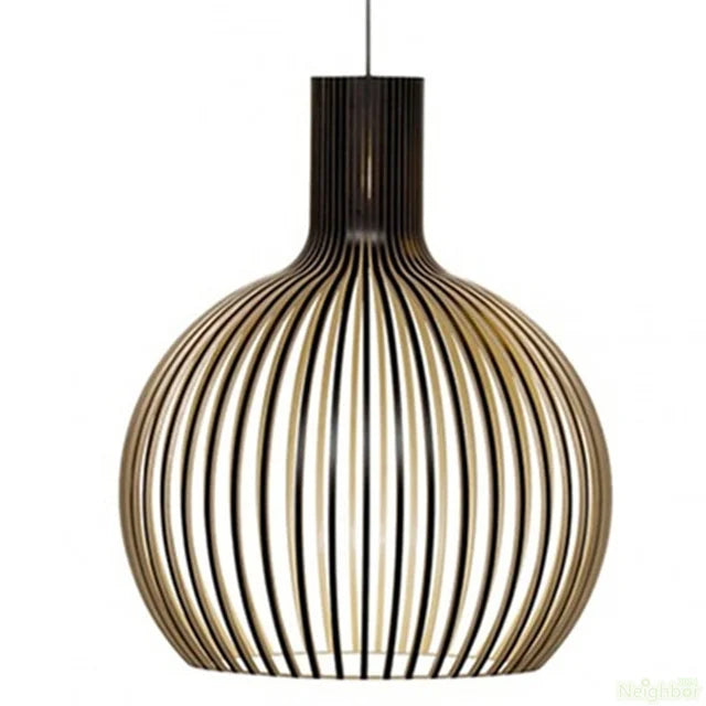 Nordhaven Wood Cage Pendant Light With Adjustable Cord - OpalDwell