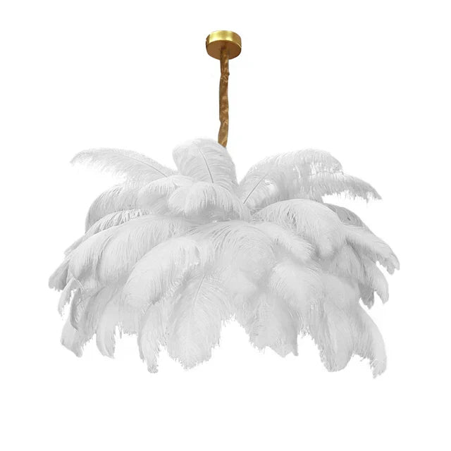 AstraFeather Pendant Chandelier Handcrafted Modern Light OpalDwell