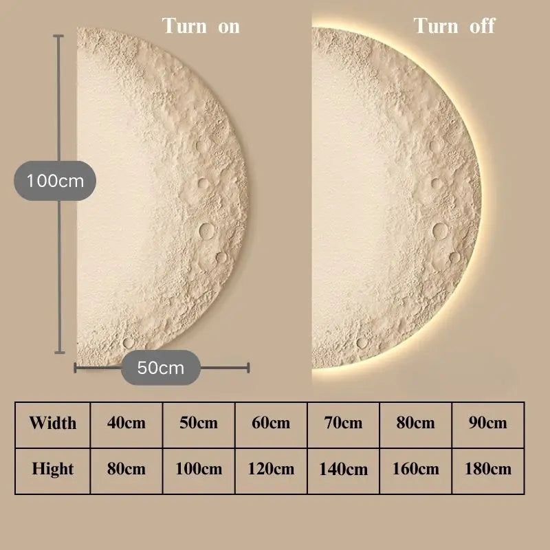 SolaraHalo Half Moon Wall Lamp Modern Sconce Porch Light - OpalDwell