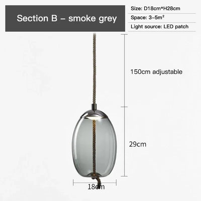 Aurum Glass Design Pendant Light Modern Suspension - OpalDwell