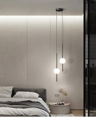 OrionGlow Glass Orb Pendant Lights For Modern Dining Rooms And Bedrooms - OpalDwell