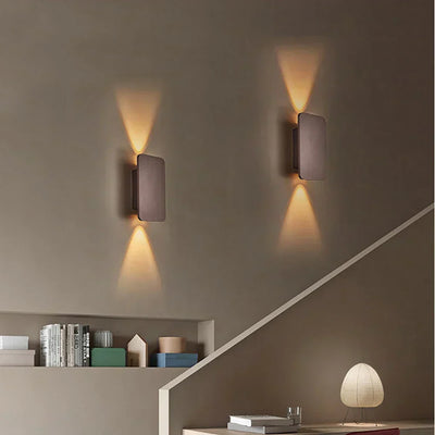 NovaLine Dual Head LED Sconce Up Down Wall Light in Black - OpalDwell