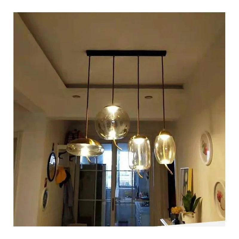 Aurum Glass Design Pendant Light Modern Suspension - OpalDwell