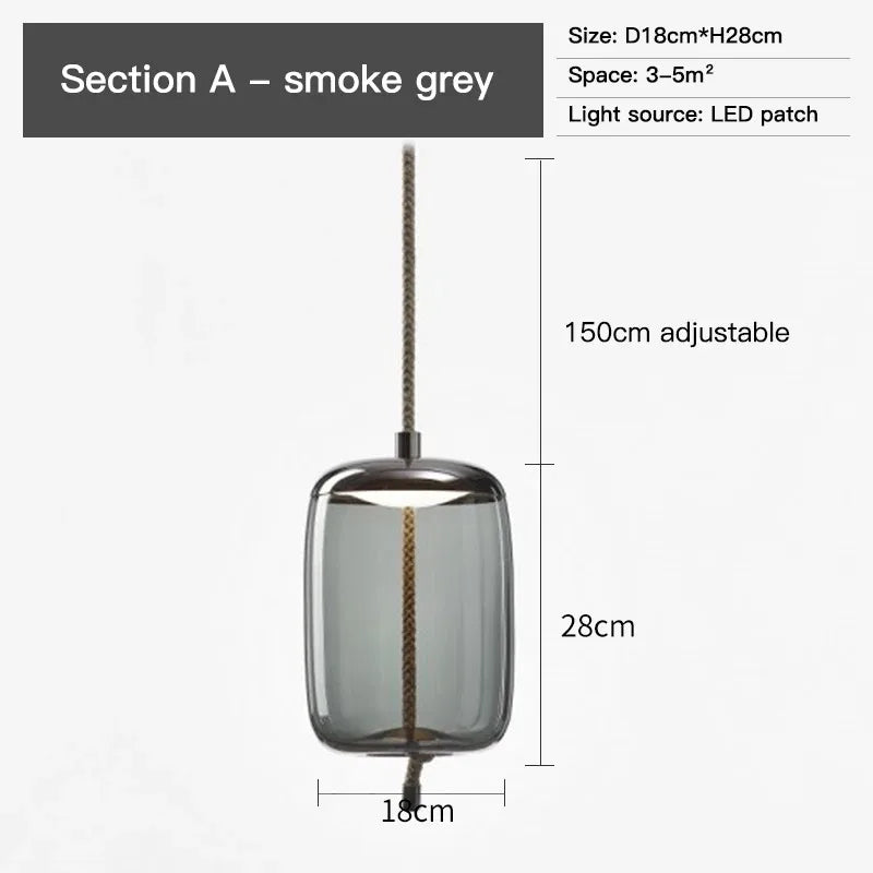 Aurum Glass Design Pendant Light Modern Suspension - OpalDwell