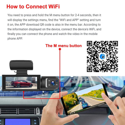 NovaSight DuoCam 1080P Dash Cam Front Interior View OpalDwell