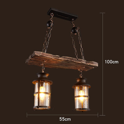 Vintage Industrial Wood LED Ceiling Light | OpalDwell OpalDwell